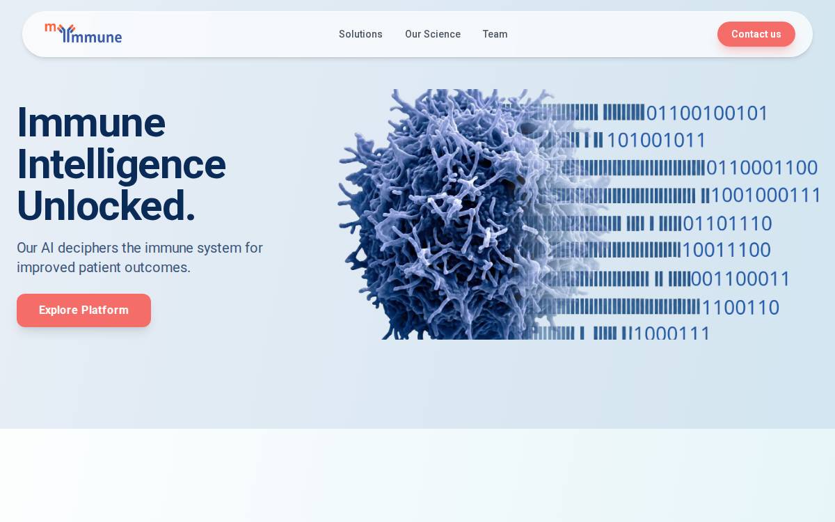 Myimmune website preview