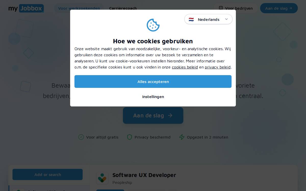 MyJobbox website preview