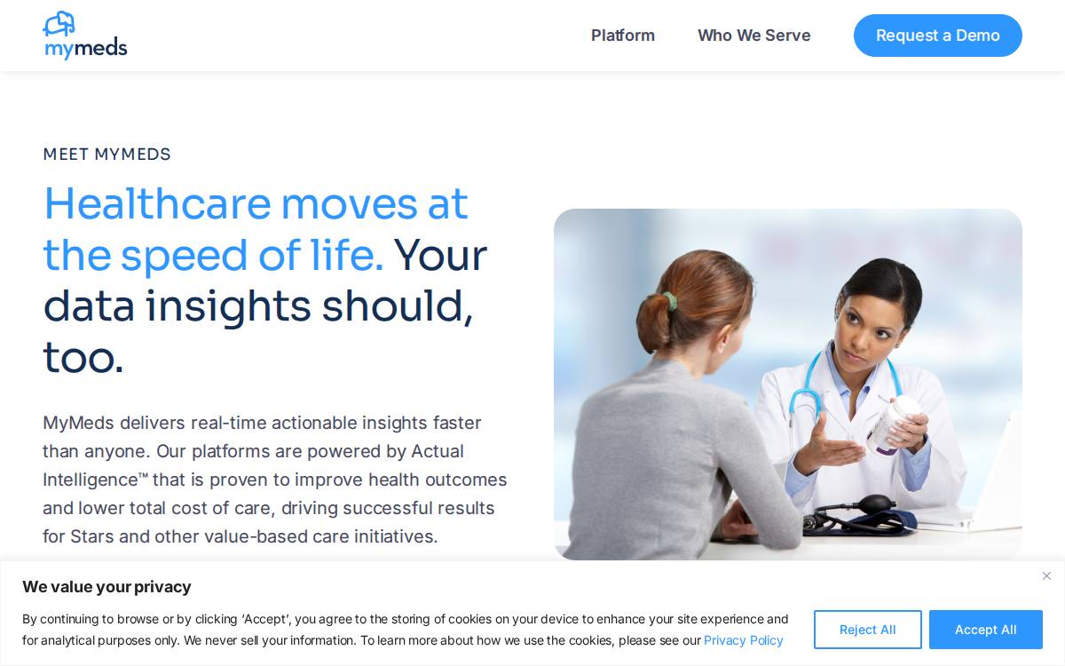 Mymeds website preview
