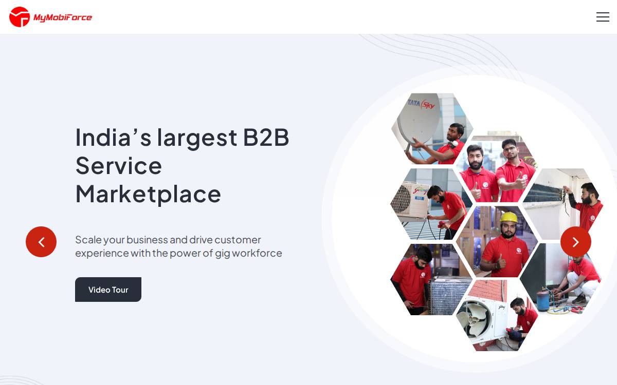 MyMobiForce website preview