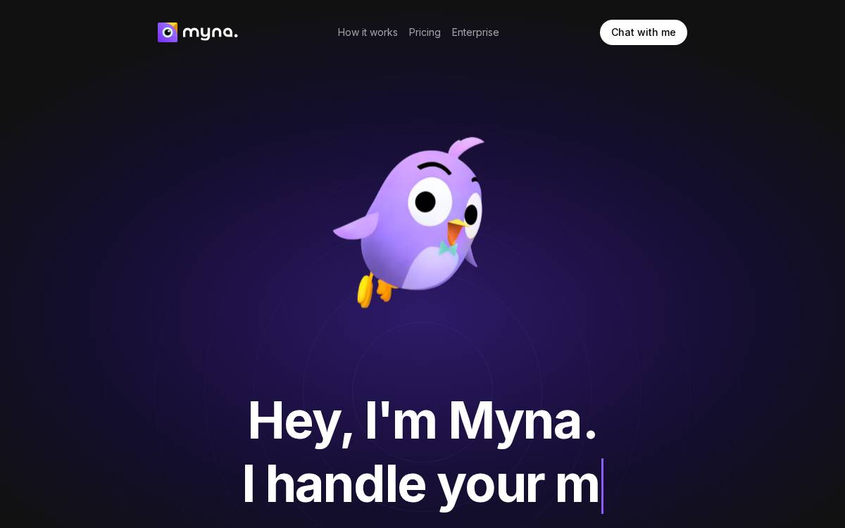 Myna website preview