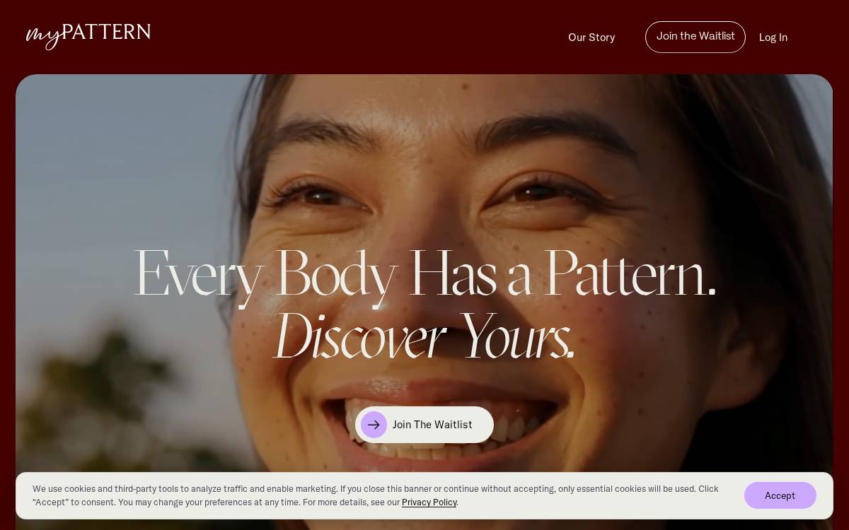 MyPattern website preview