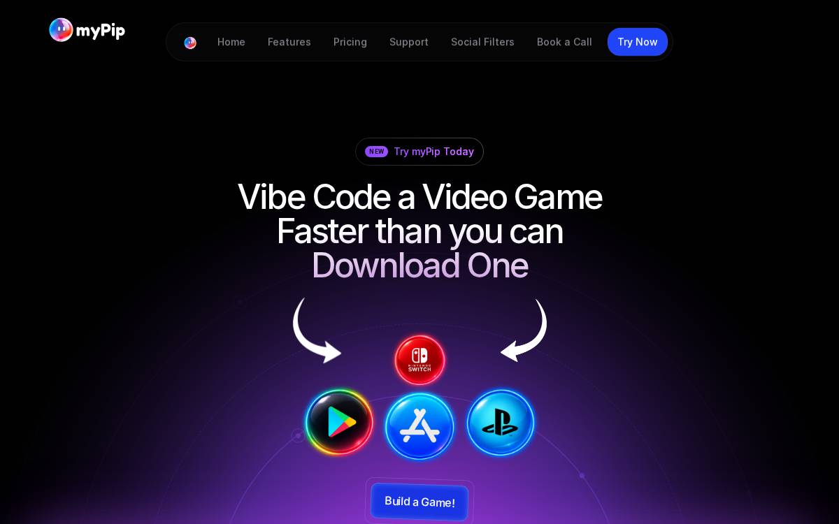 myPip website preview