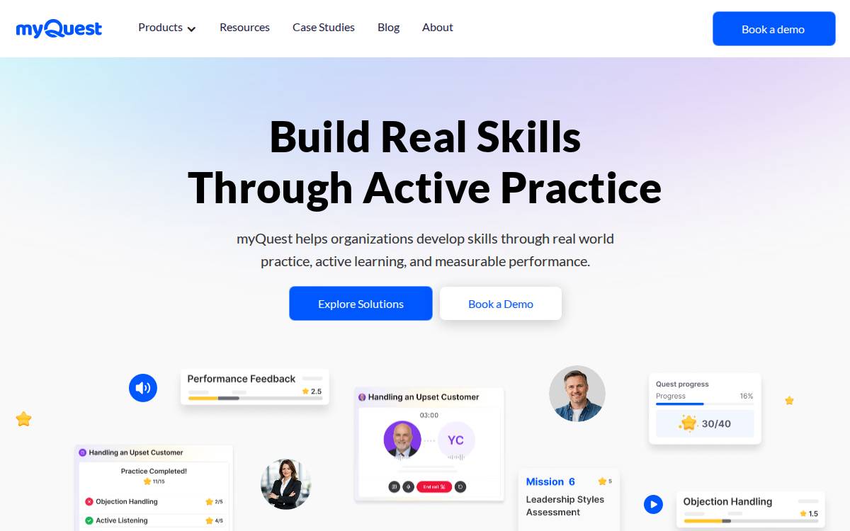 Myquest website preview
