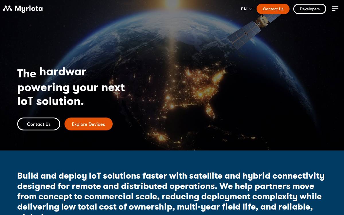 Myriota website preview