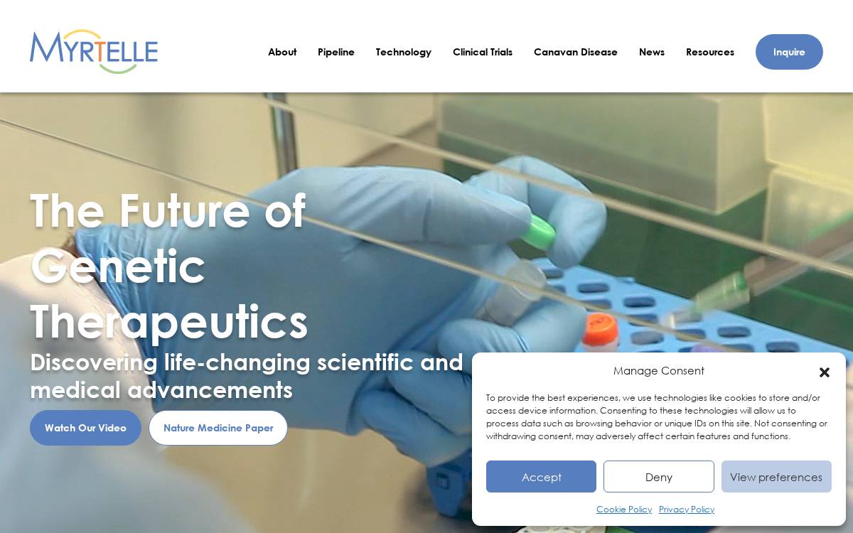 Myrtelle website preview