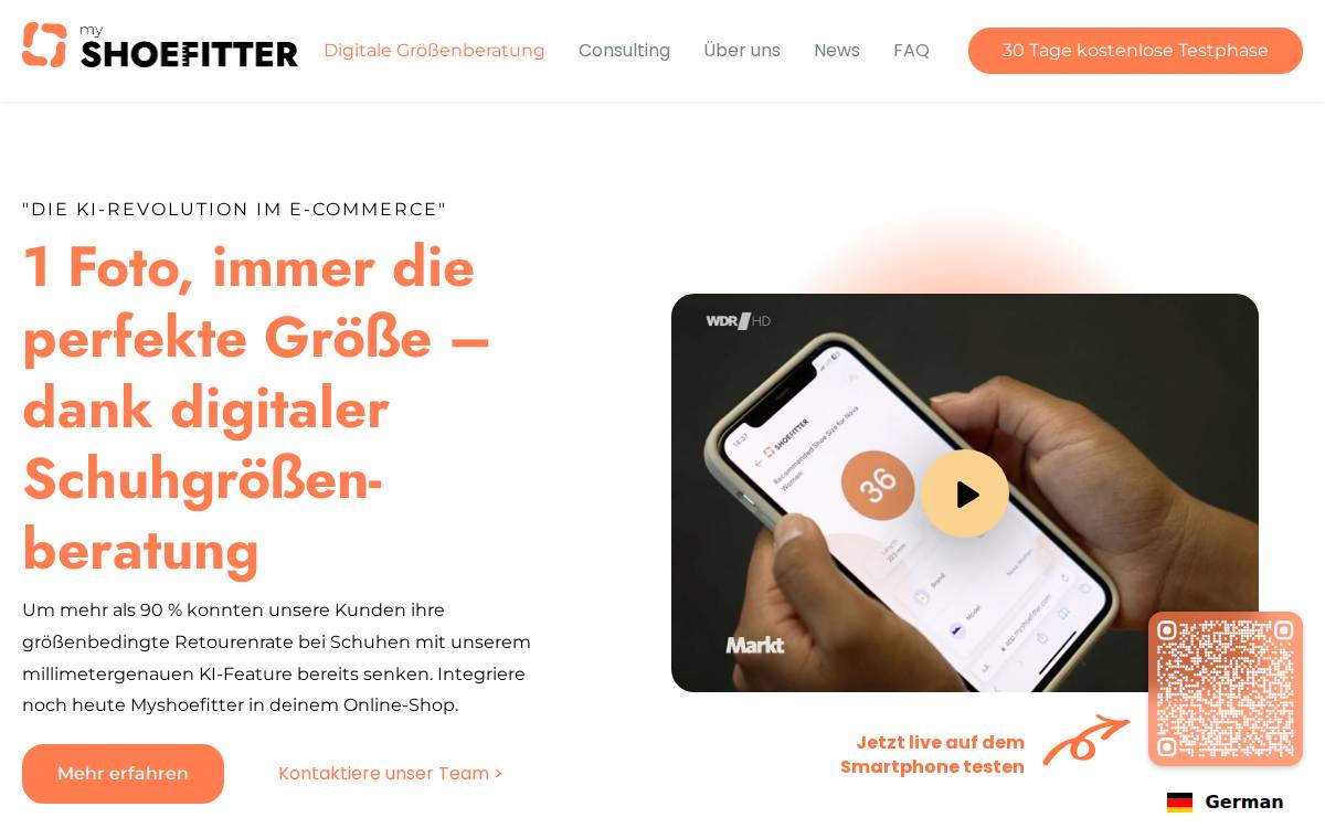 mySHOEFITTER GmbH website preview