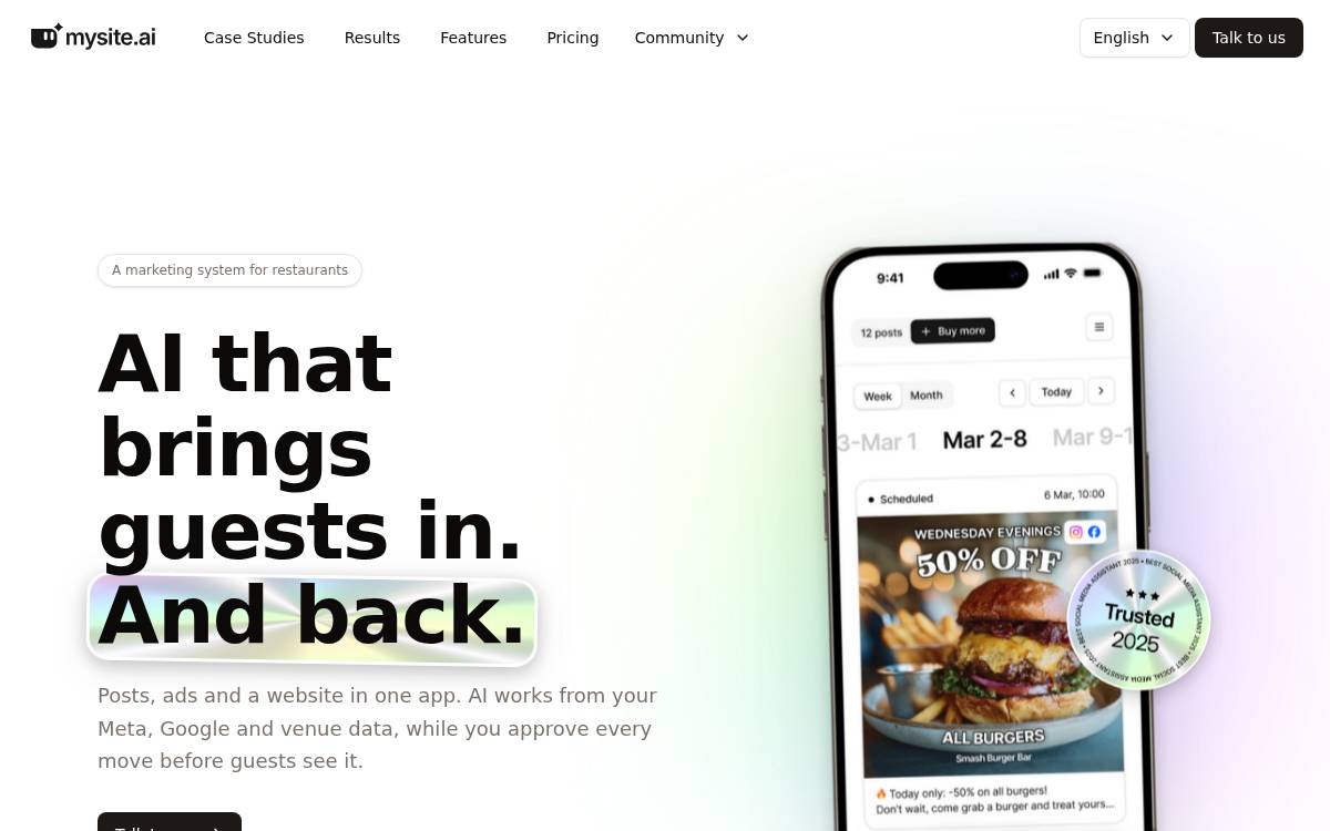 Mysite website preview