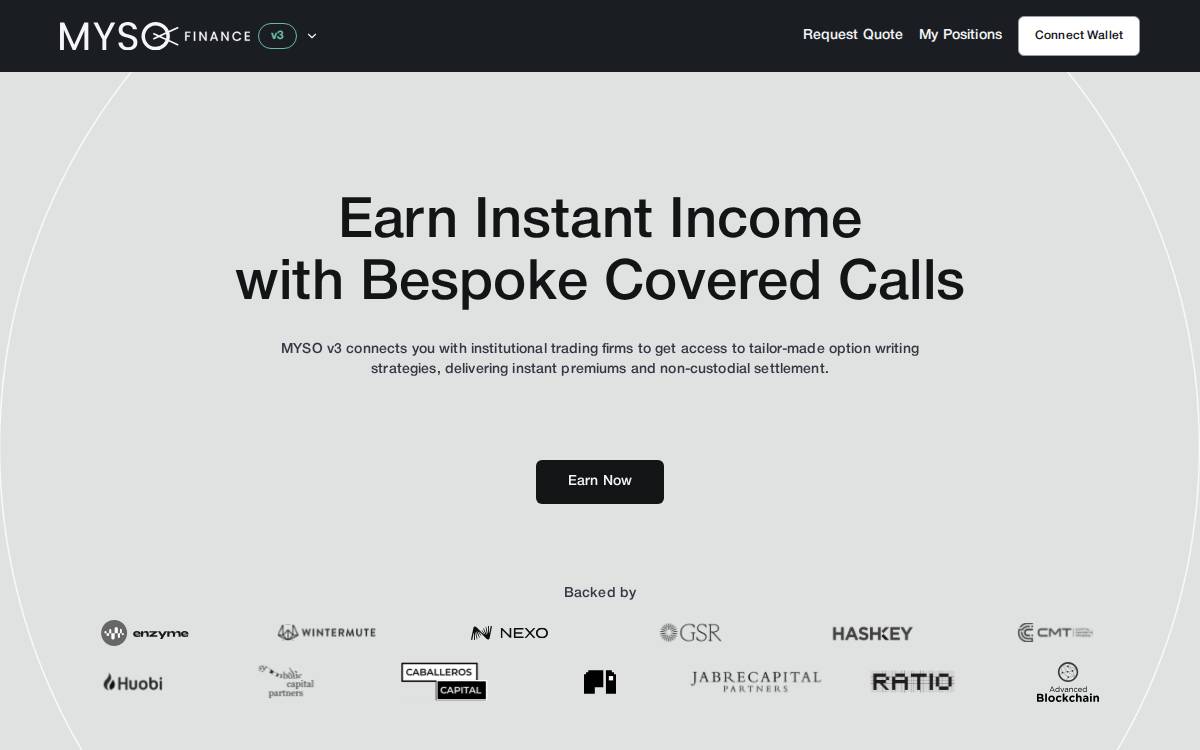 MYSO Finance website preview