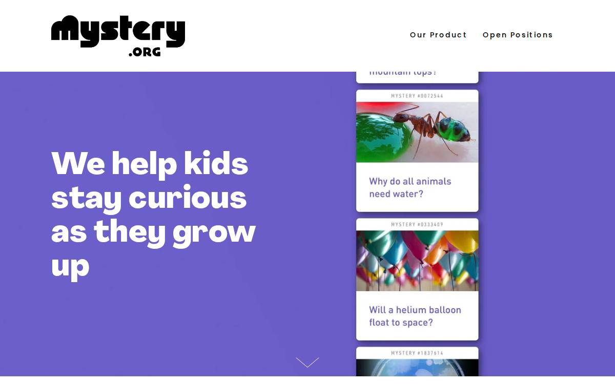 Mystery.org website preview