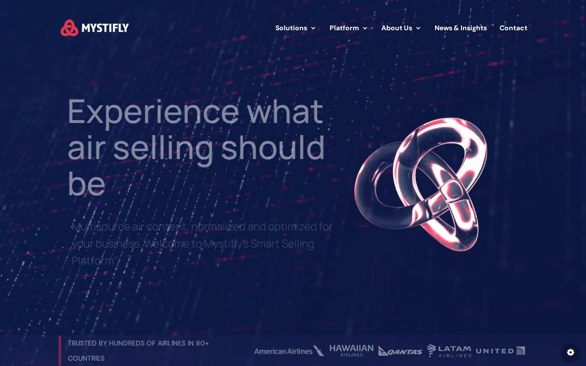 Mystifly website preview