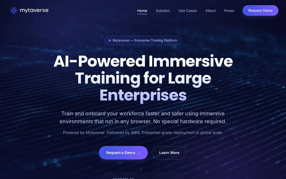 Mytaverse website preview