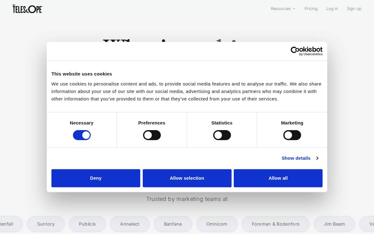 My Telescope website preview