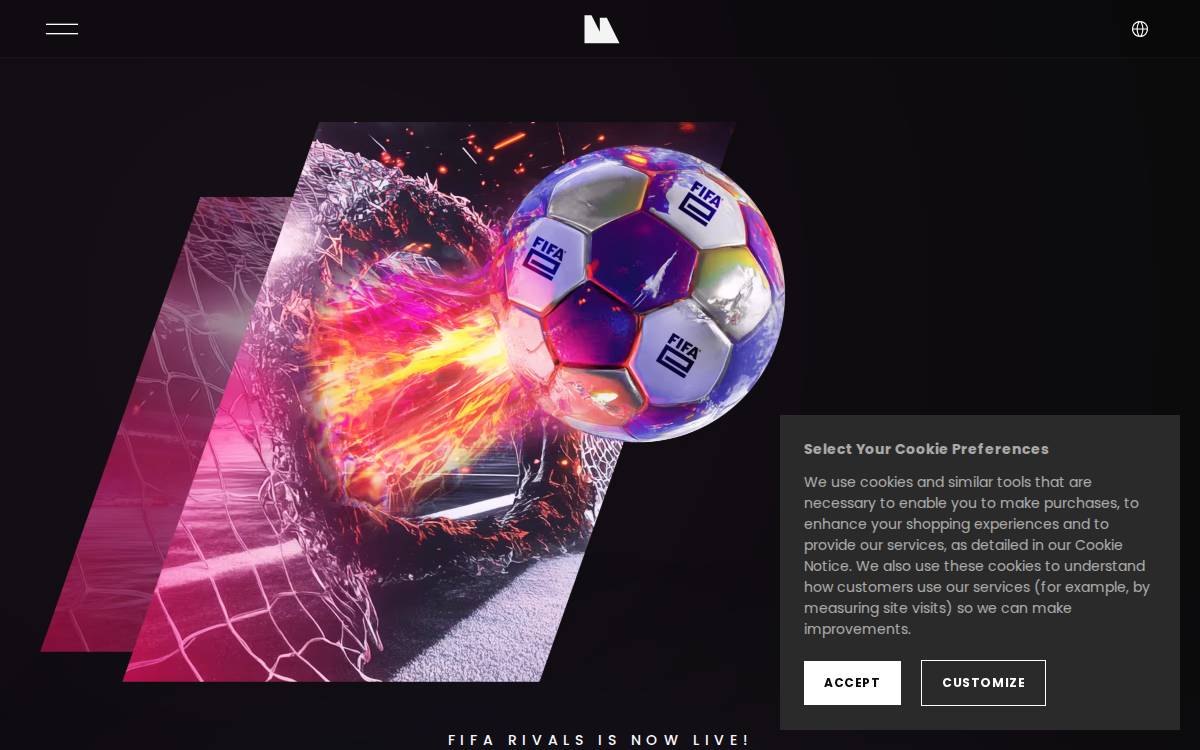 Mythical Games website preview