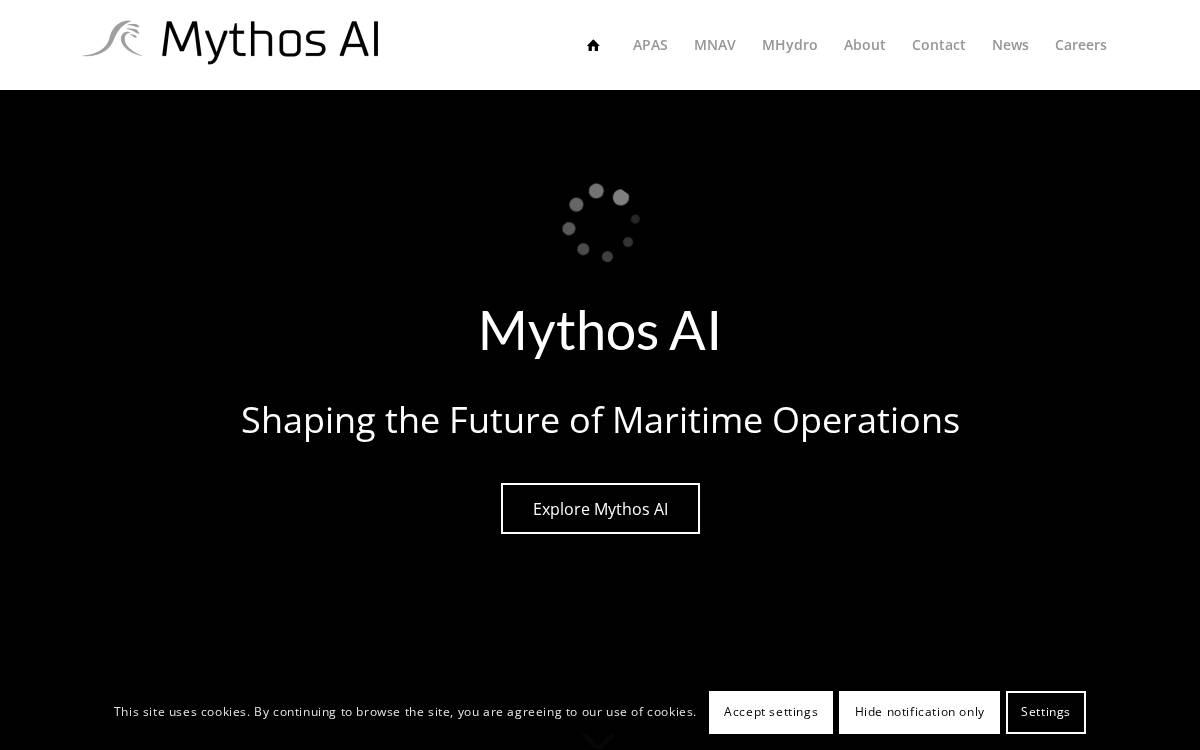 Mythos AI website preview