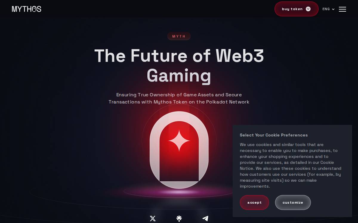 Mythos website preview