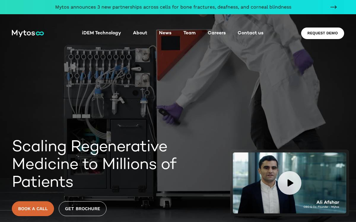 Mytos website preview