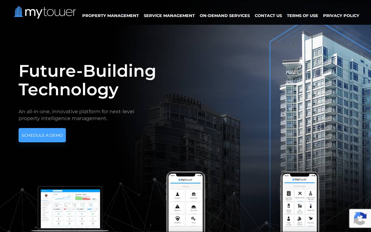 Mytowerapp website preview