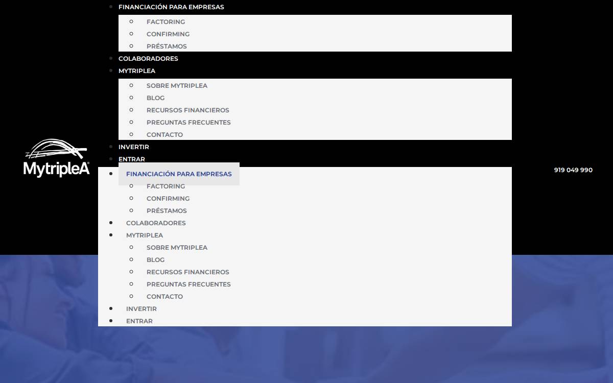 MyTripleA website preview