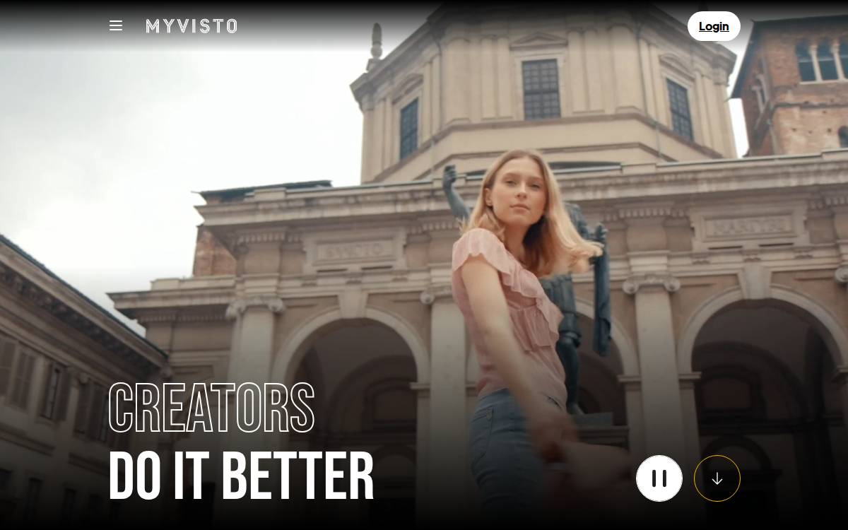 Myvisto website preview