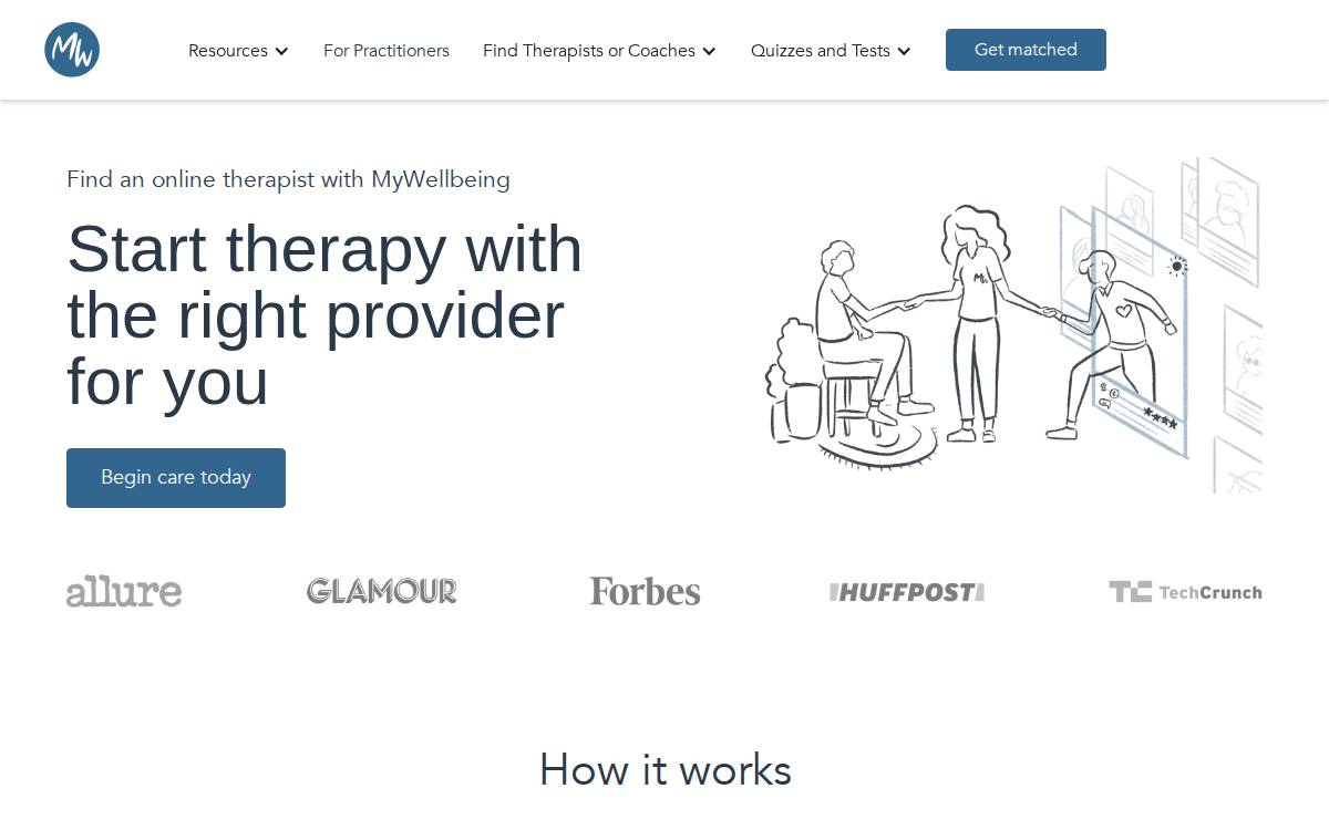Mywellbeing website preview