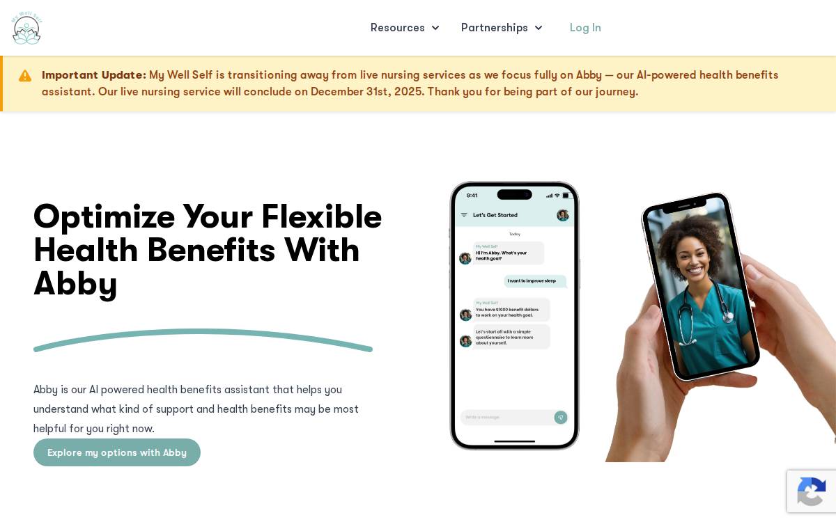 Mywellself website preview