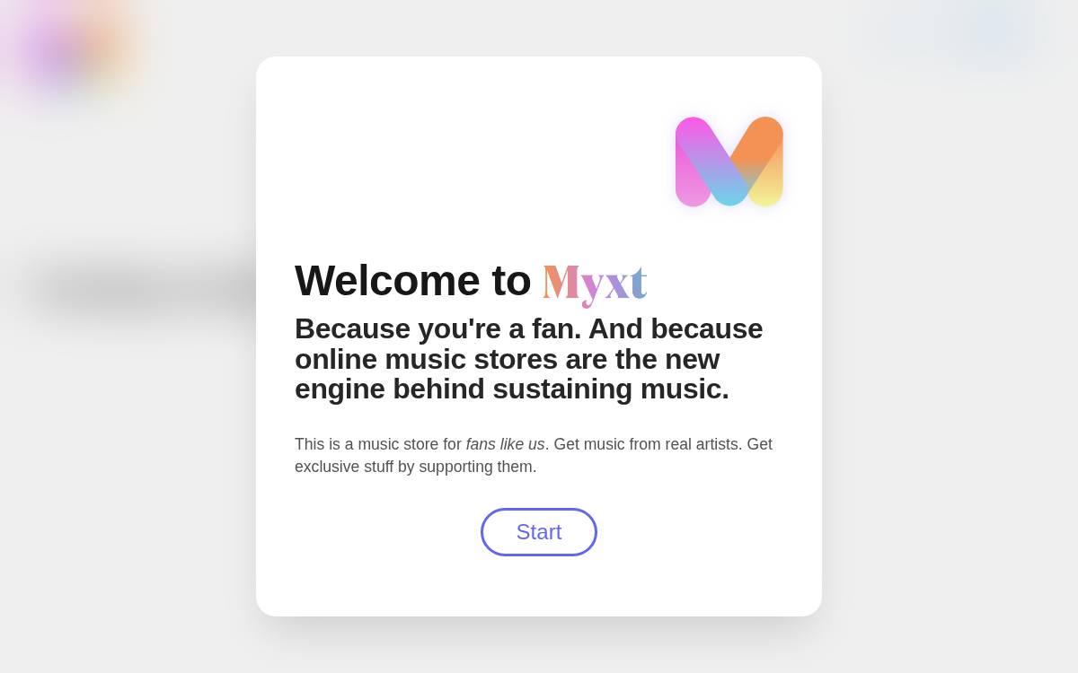 Myxt website preview