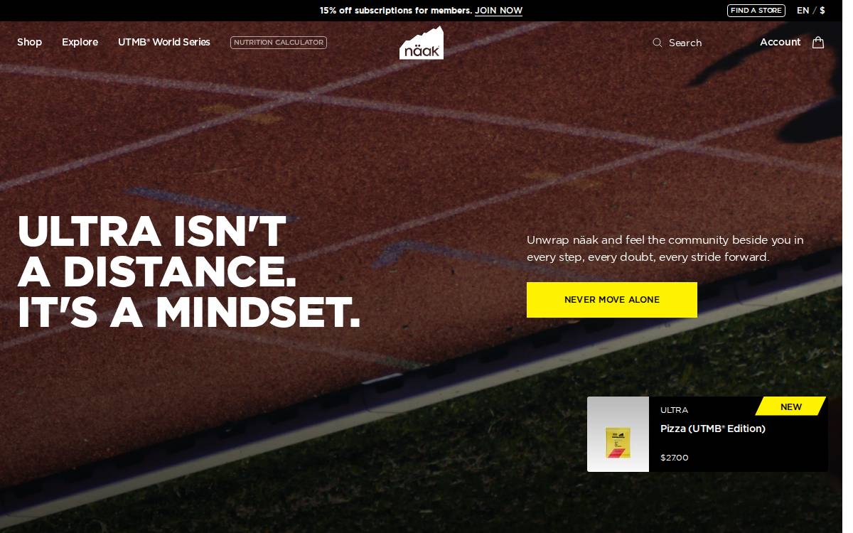 Näak website preview