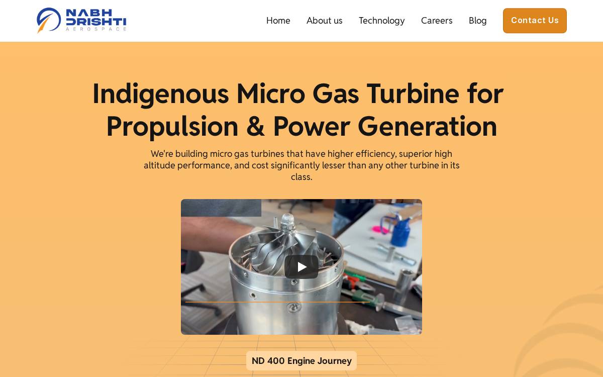 Nabhdrishti Aerospace website preview