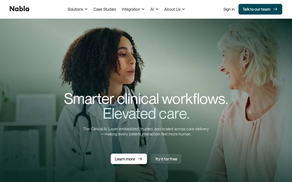 Nabla website preview