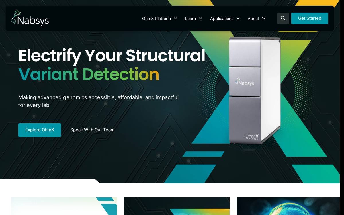 NABsys website preview