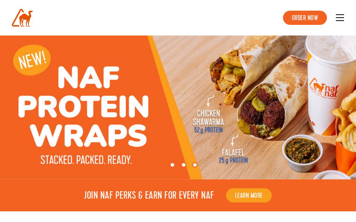 Naf Naf Middle Eastern Grill website preview