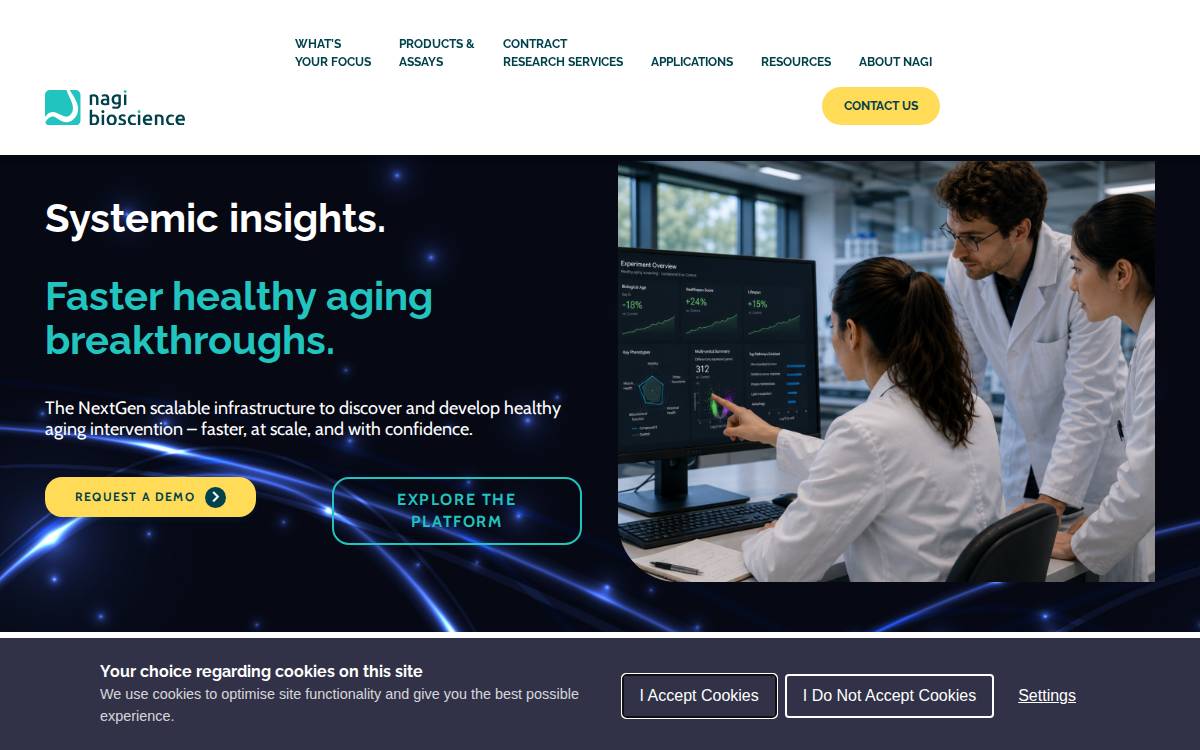Nagibio website preview