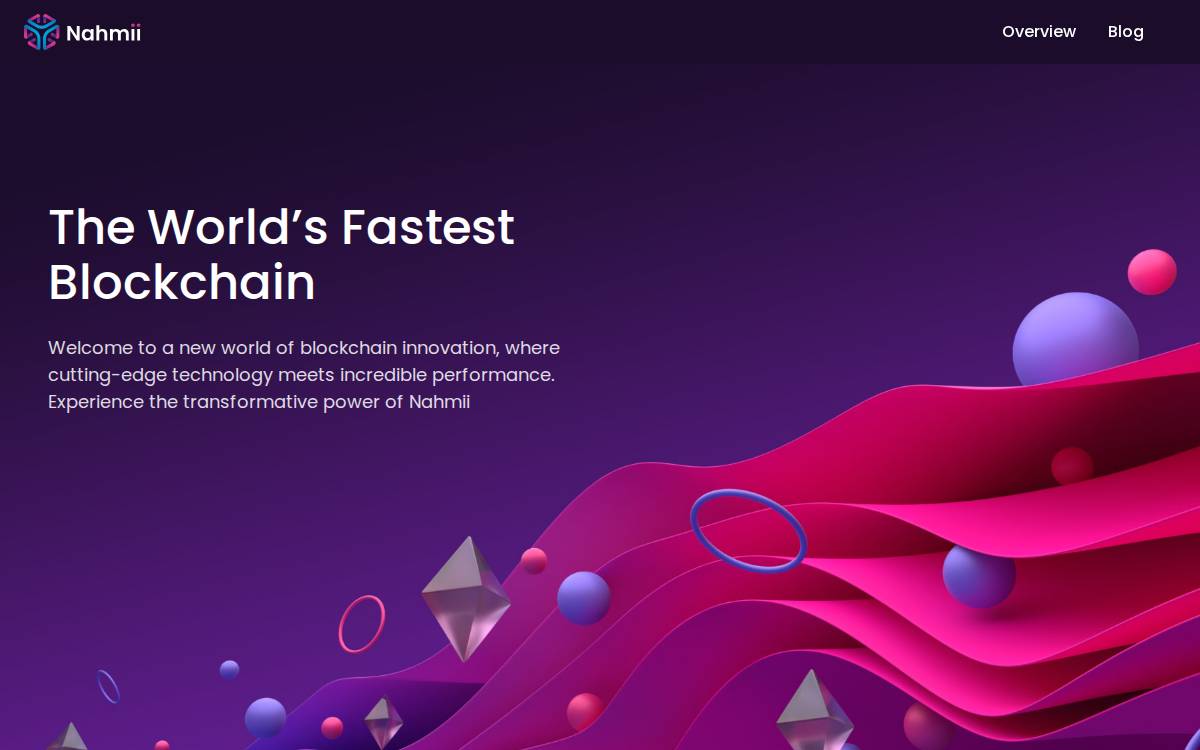 Nahmii website preview