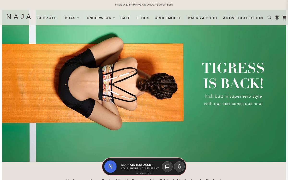naja website preview