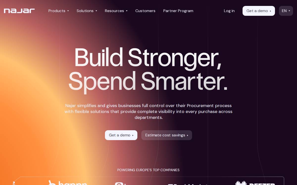 Najar website preview