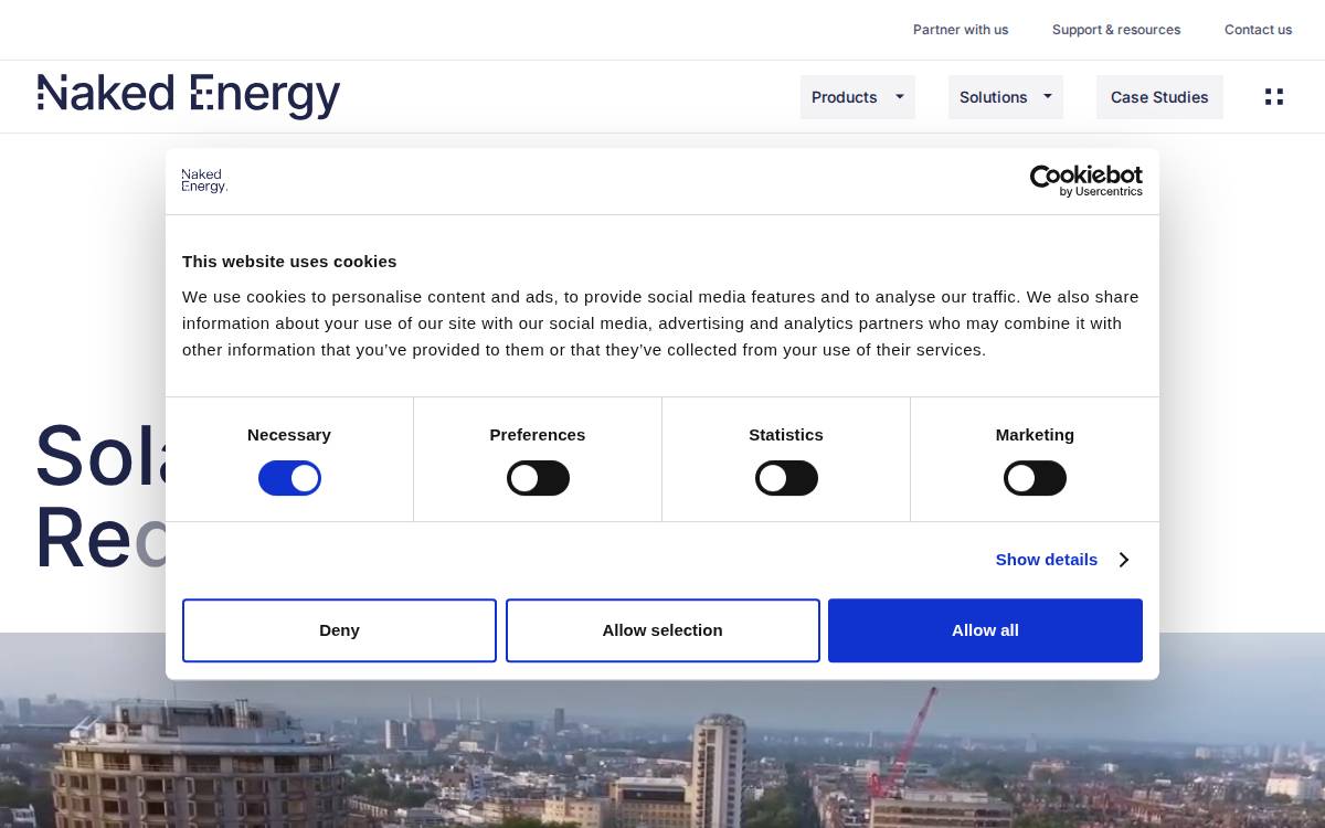 Naked Energy website preview