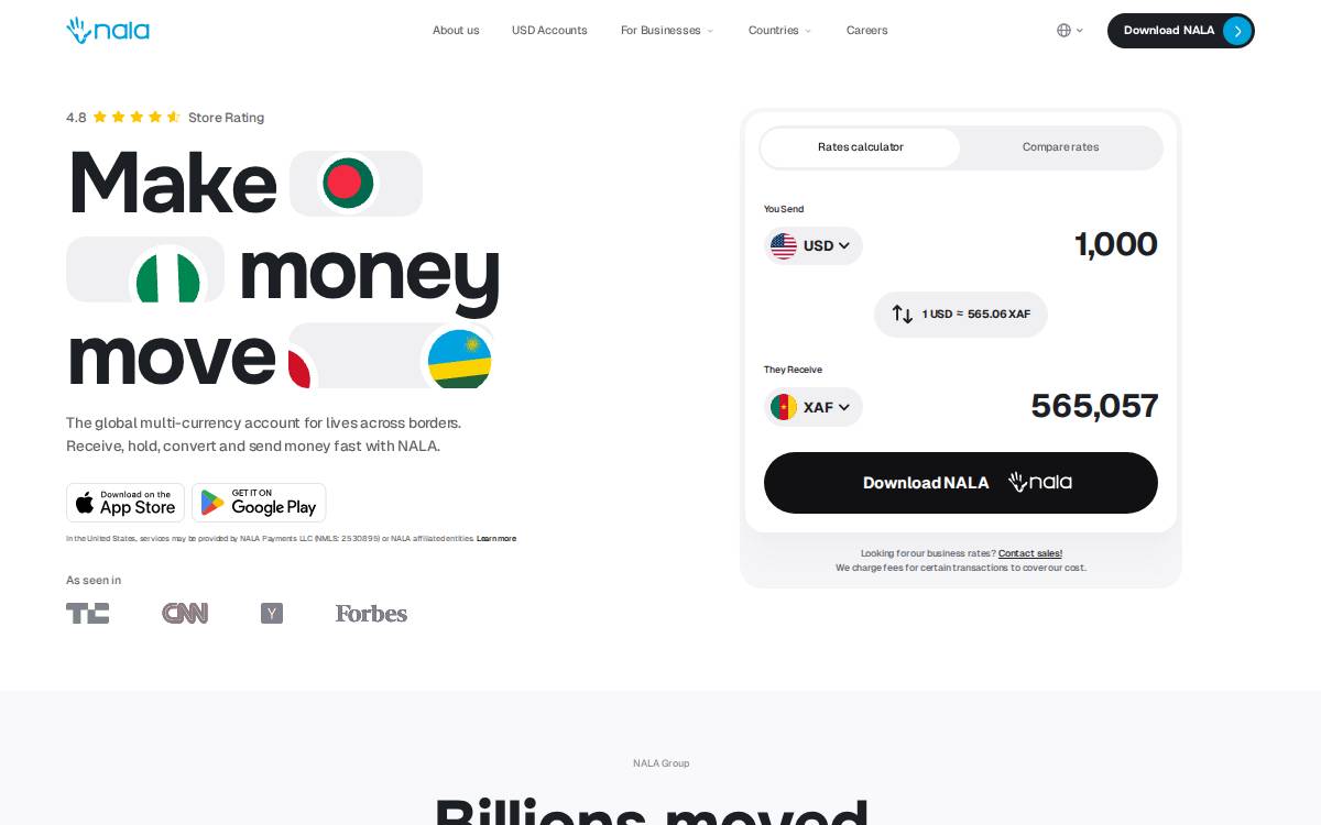 NALA website preview