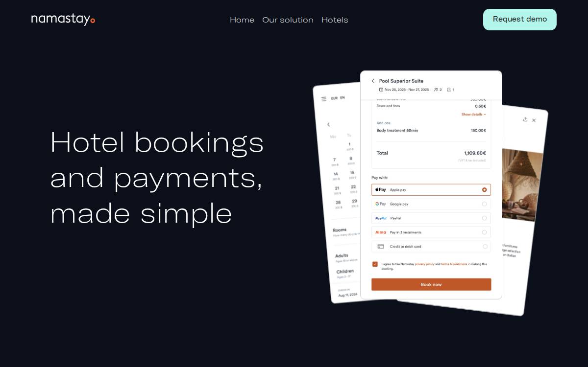 Namastay website preview
