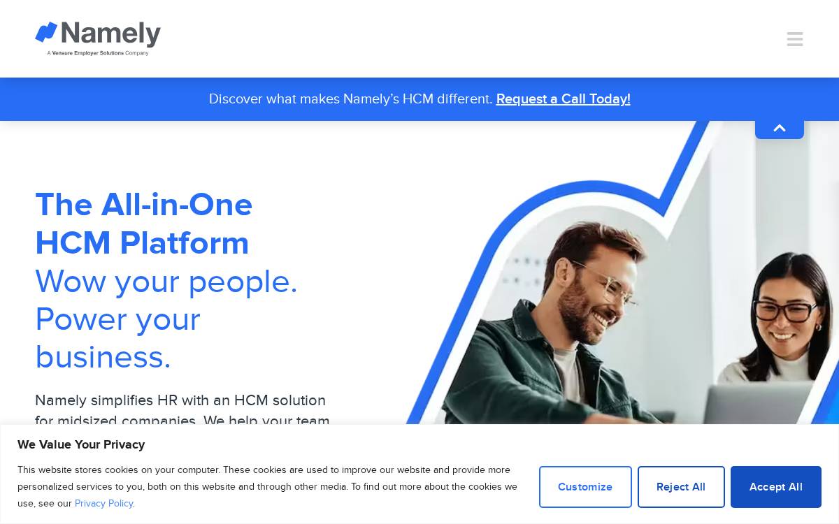 Namely website preview