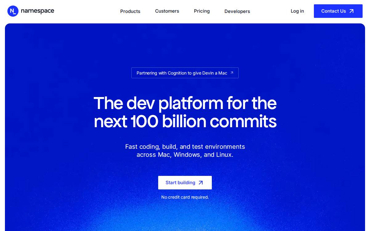 Namespace website preview