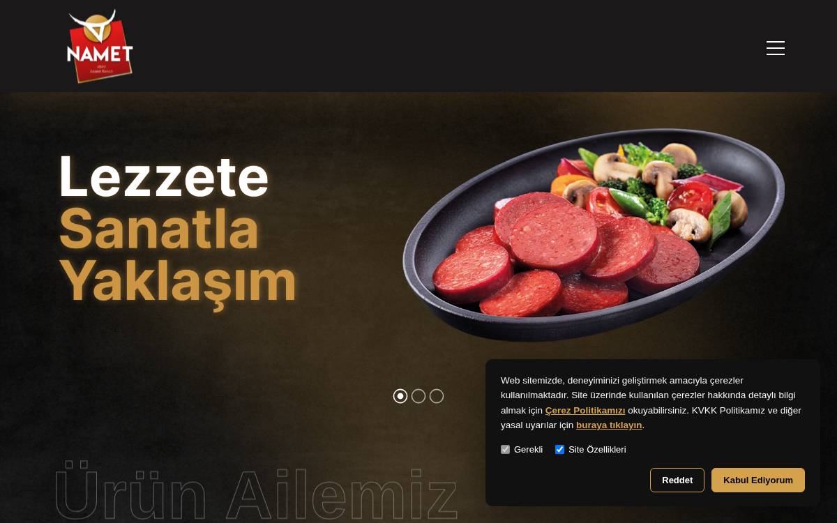 Namet website preview