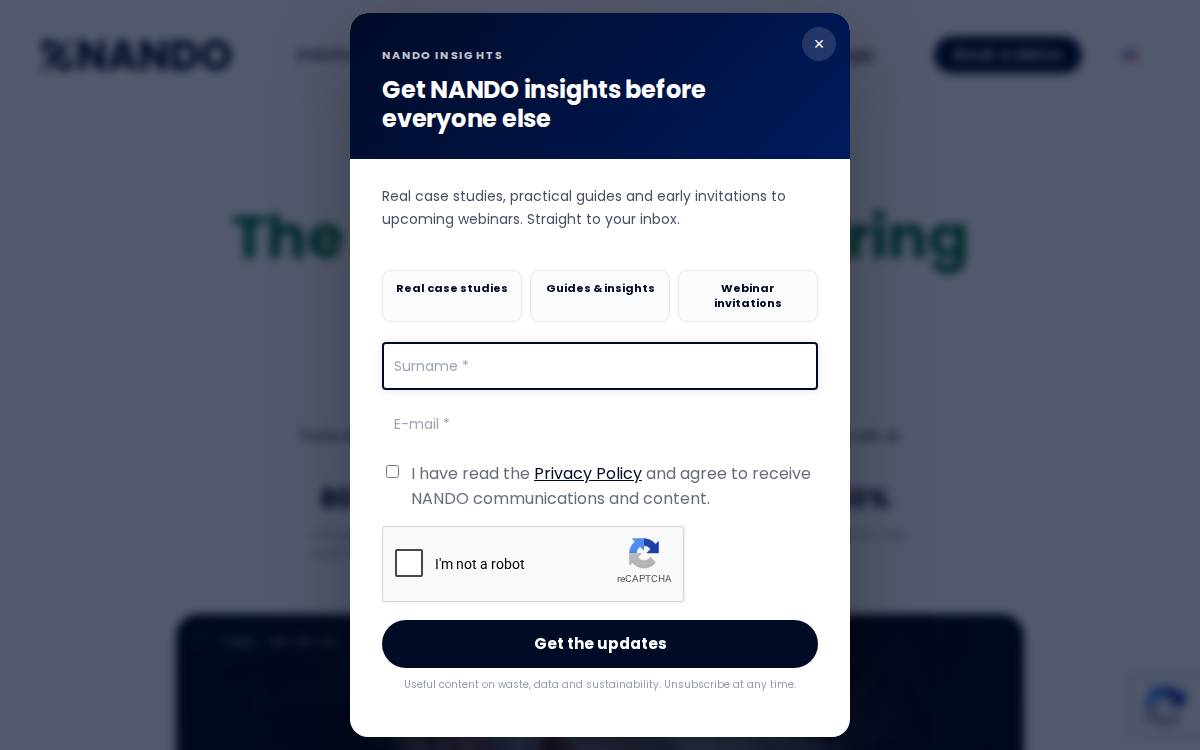 Nando website preview