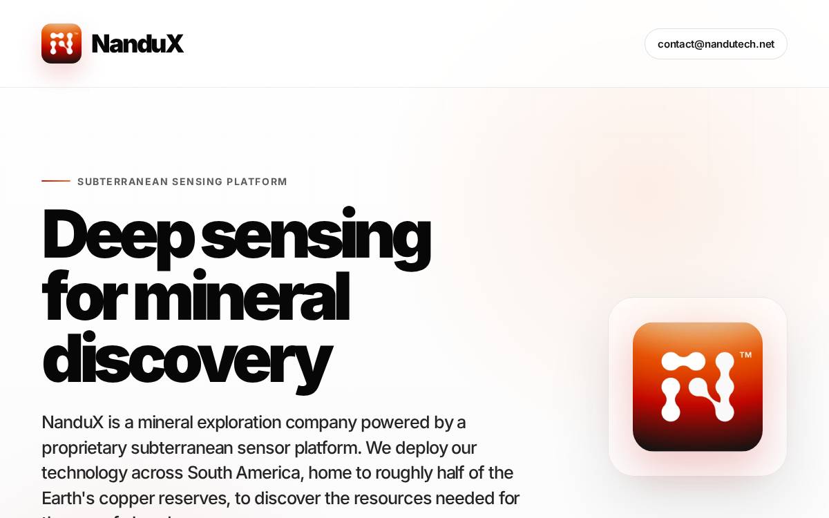 NanduX website preview