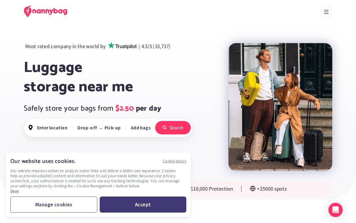 Nannybag website preview