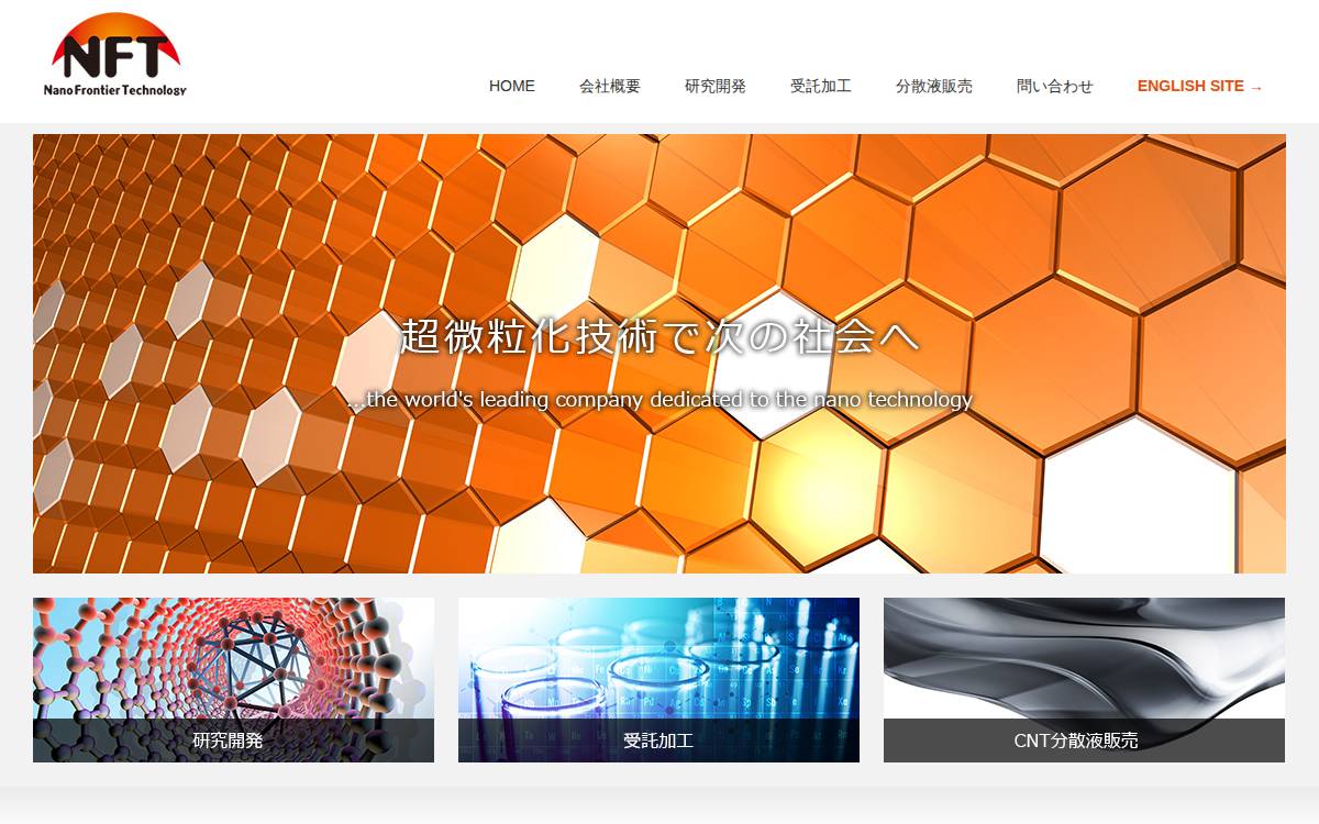 Nano Frontier website preview