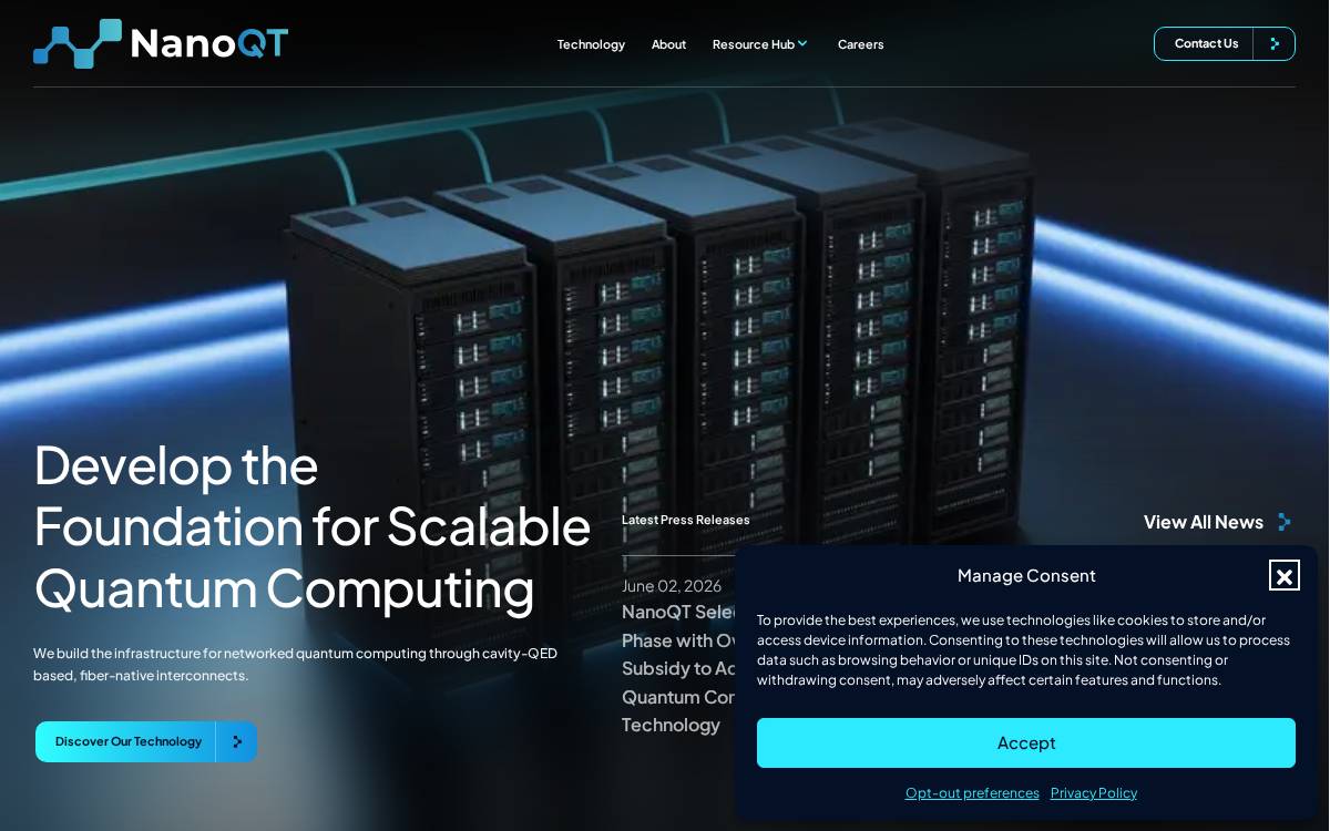 Nano Qt website preview