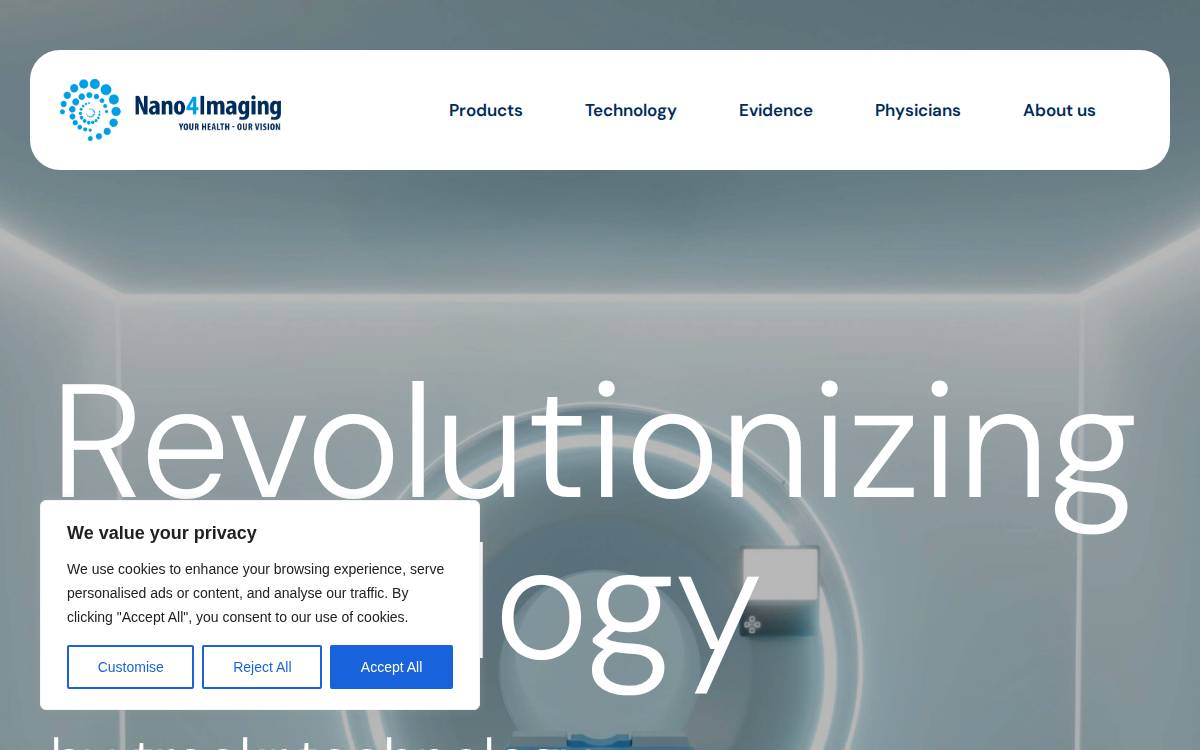Nano4Imaging website preview