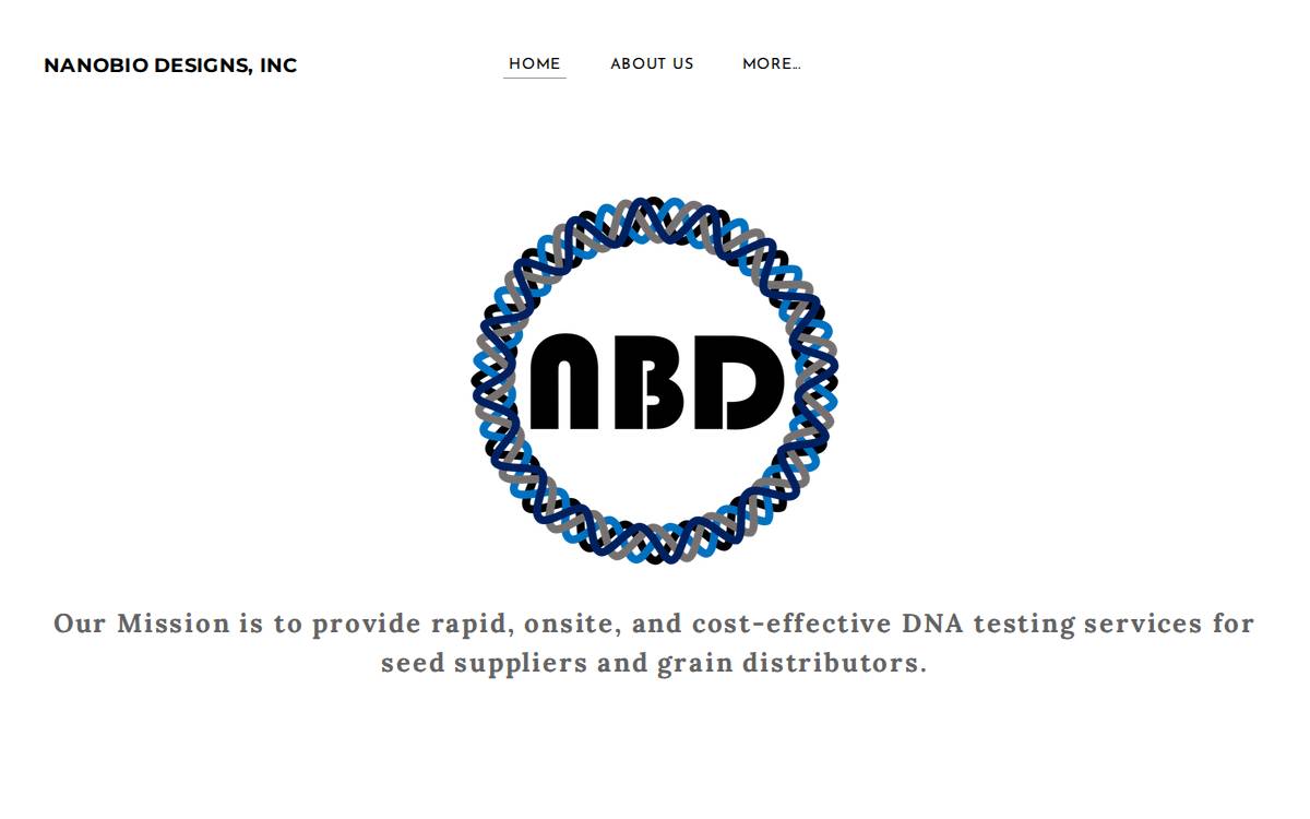 NanoBio Designs website preview
