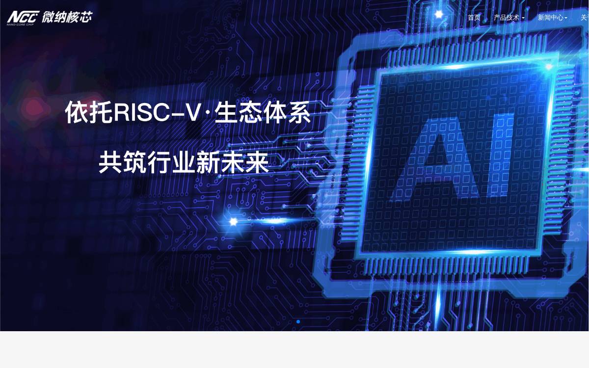 微纳核芯 (Nanocore) website preview